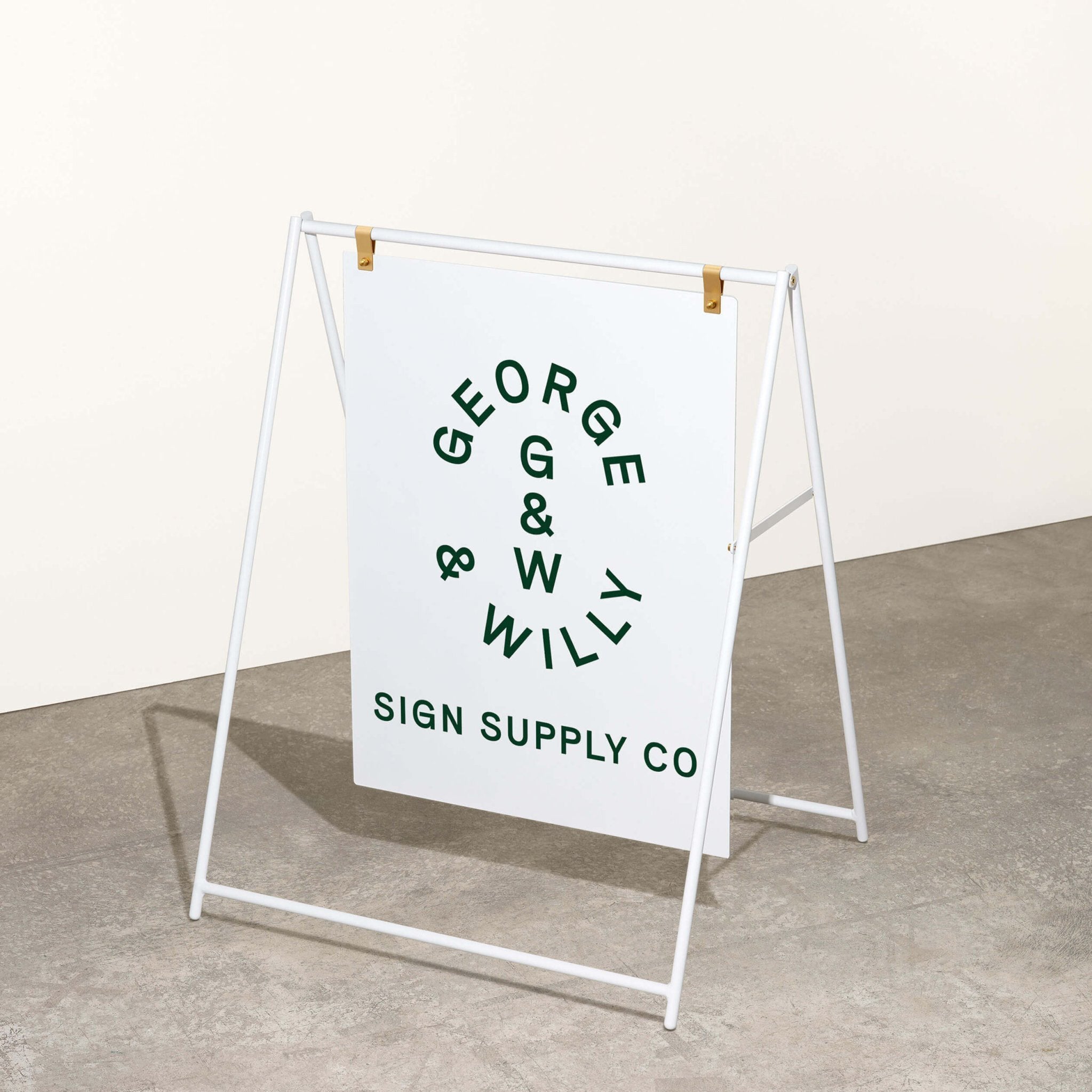 Large Sidewalk Sign - George and Willy