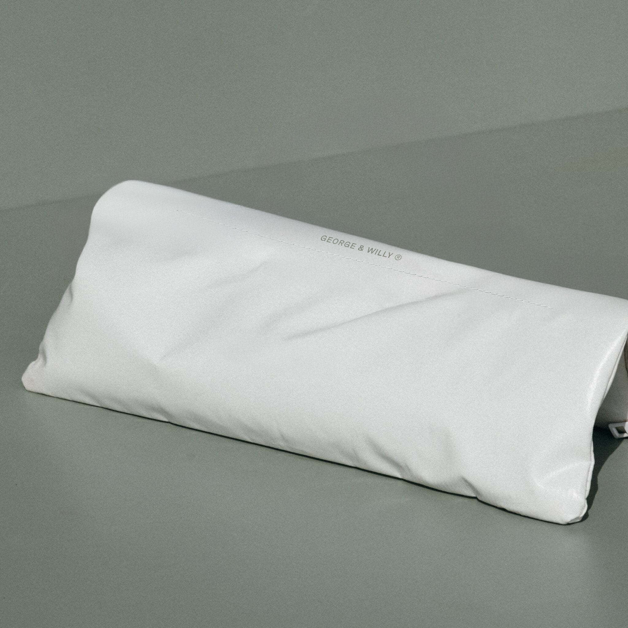 white a-frame sign sandbag weights