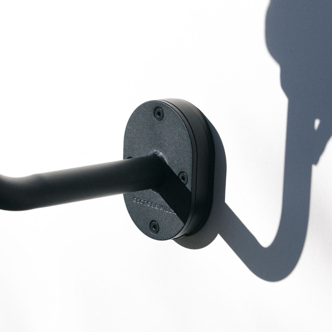 close up of table sliding on black table bracket