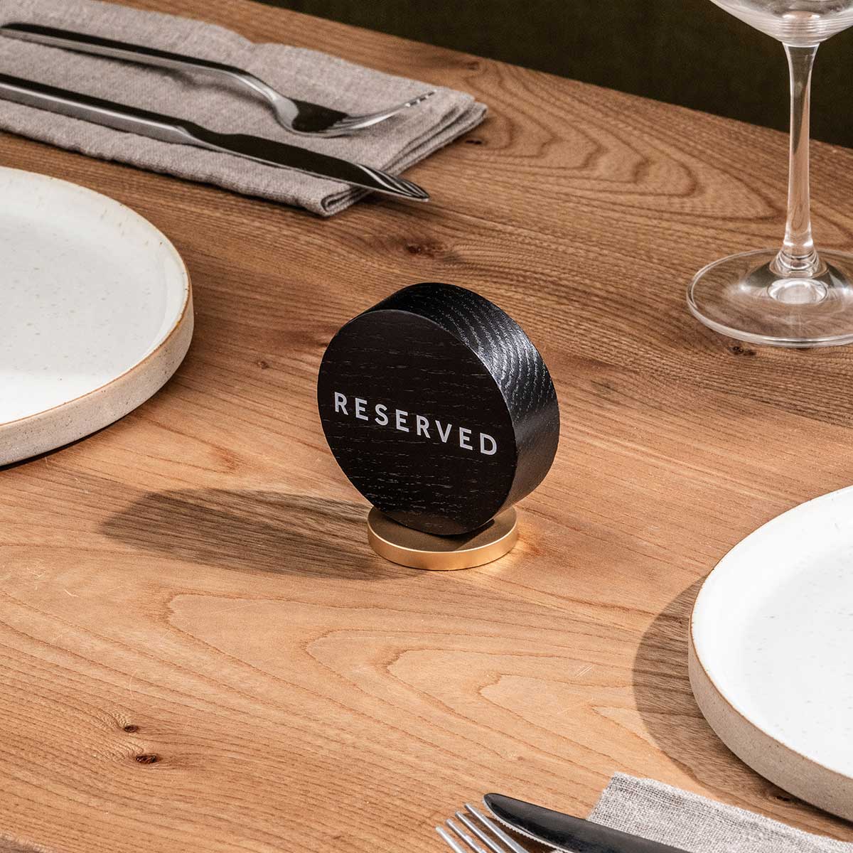 Table reserved sign for restaurants, bars and cafes