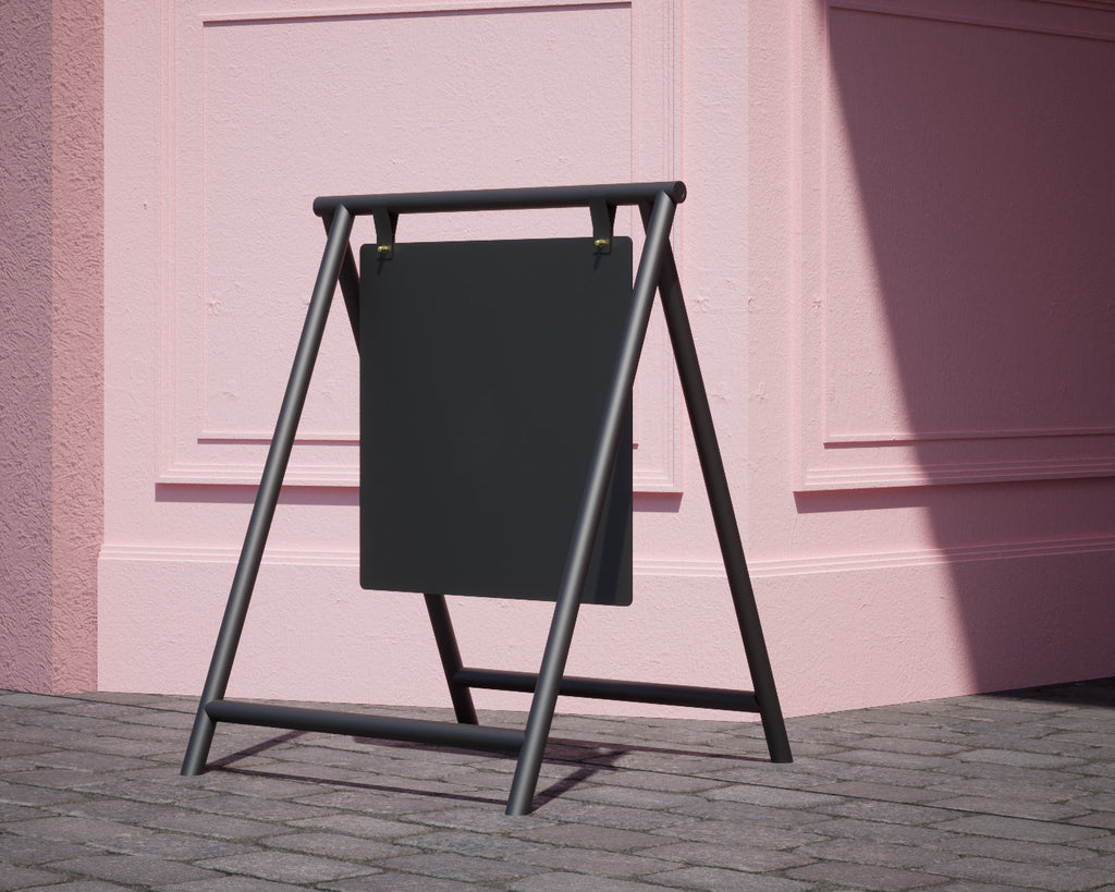 metal business sign