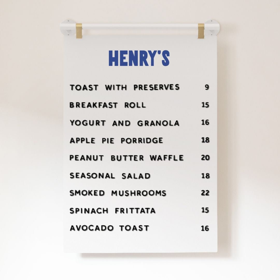 Hanging Menu Board - George and Willy