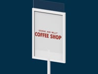 Standing Menu Holder, Poster Sign, menu stand, pedestal sign