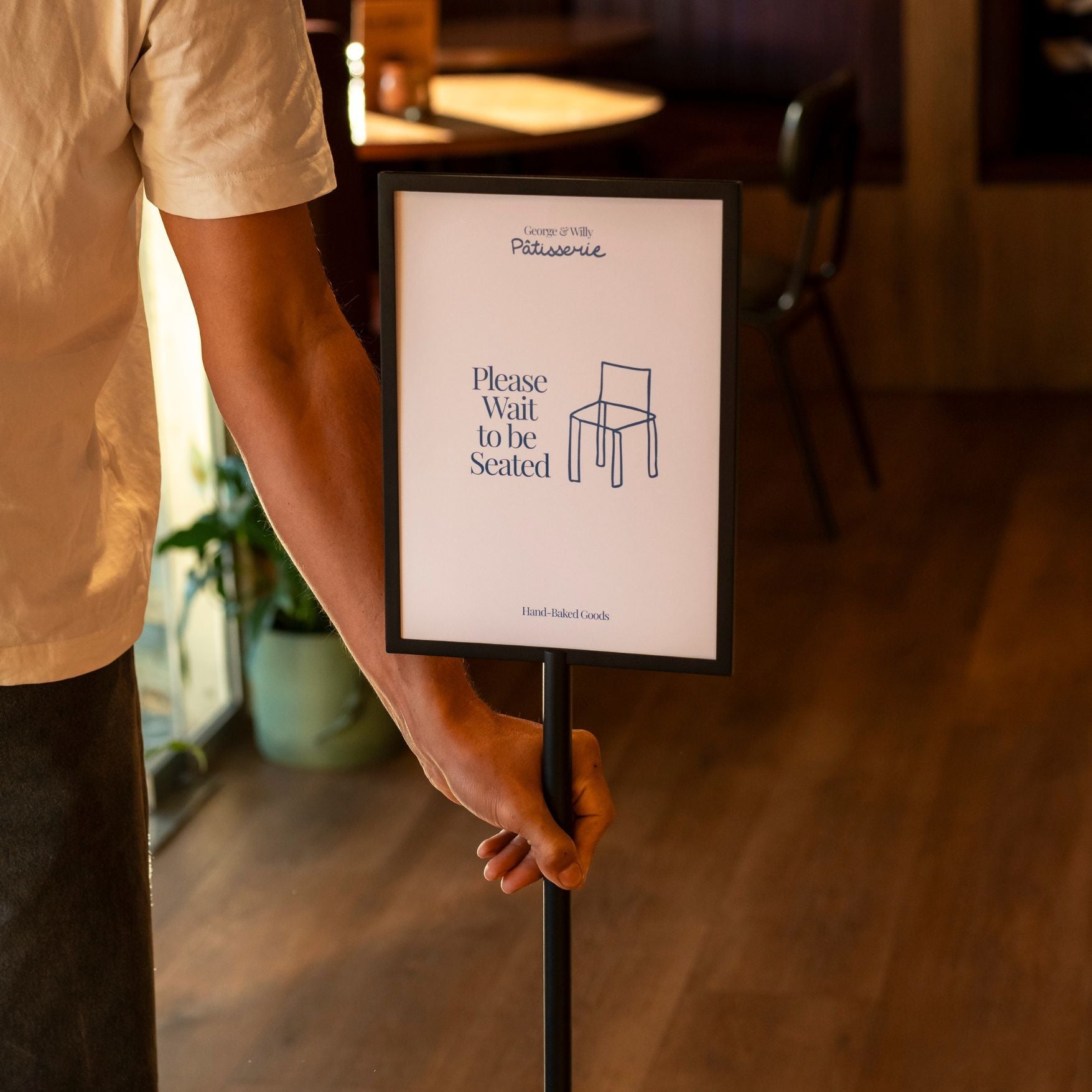 video of standing sign holder assembly