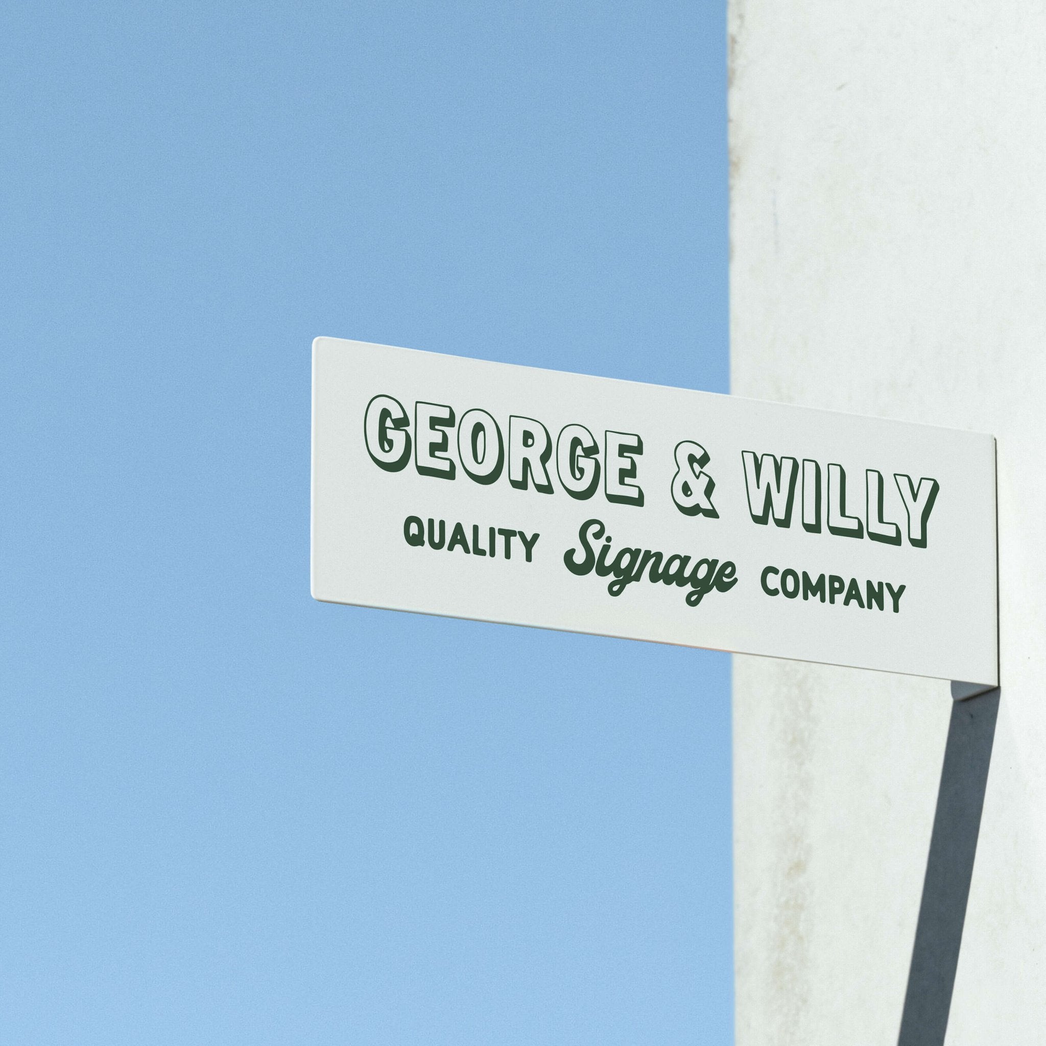 Rectangle Blade Sign - George and Willy