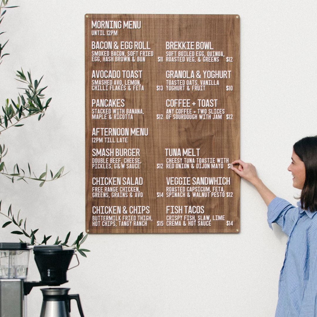 Wooden Peg Letter Board - George and Willy