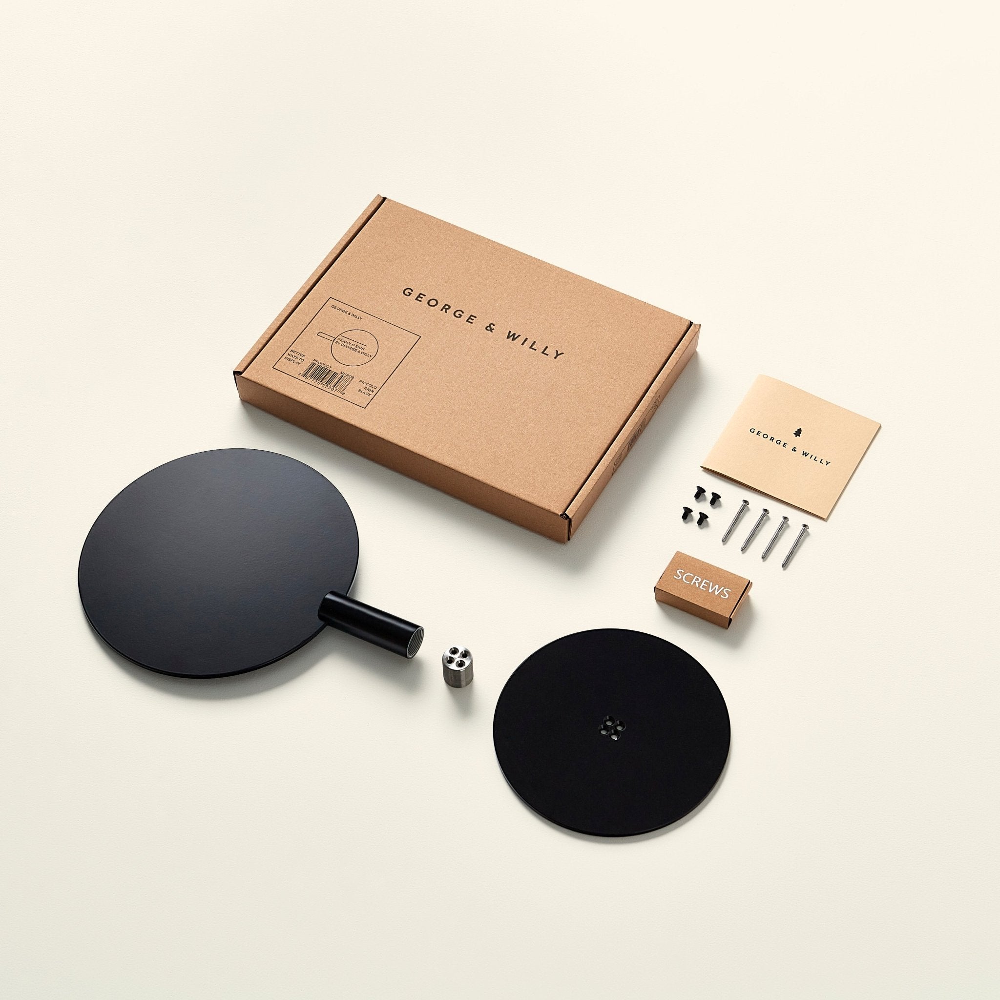 contents of the circle sign packaging laid out neatly