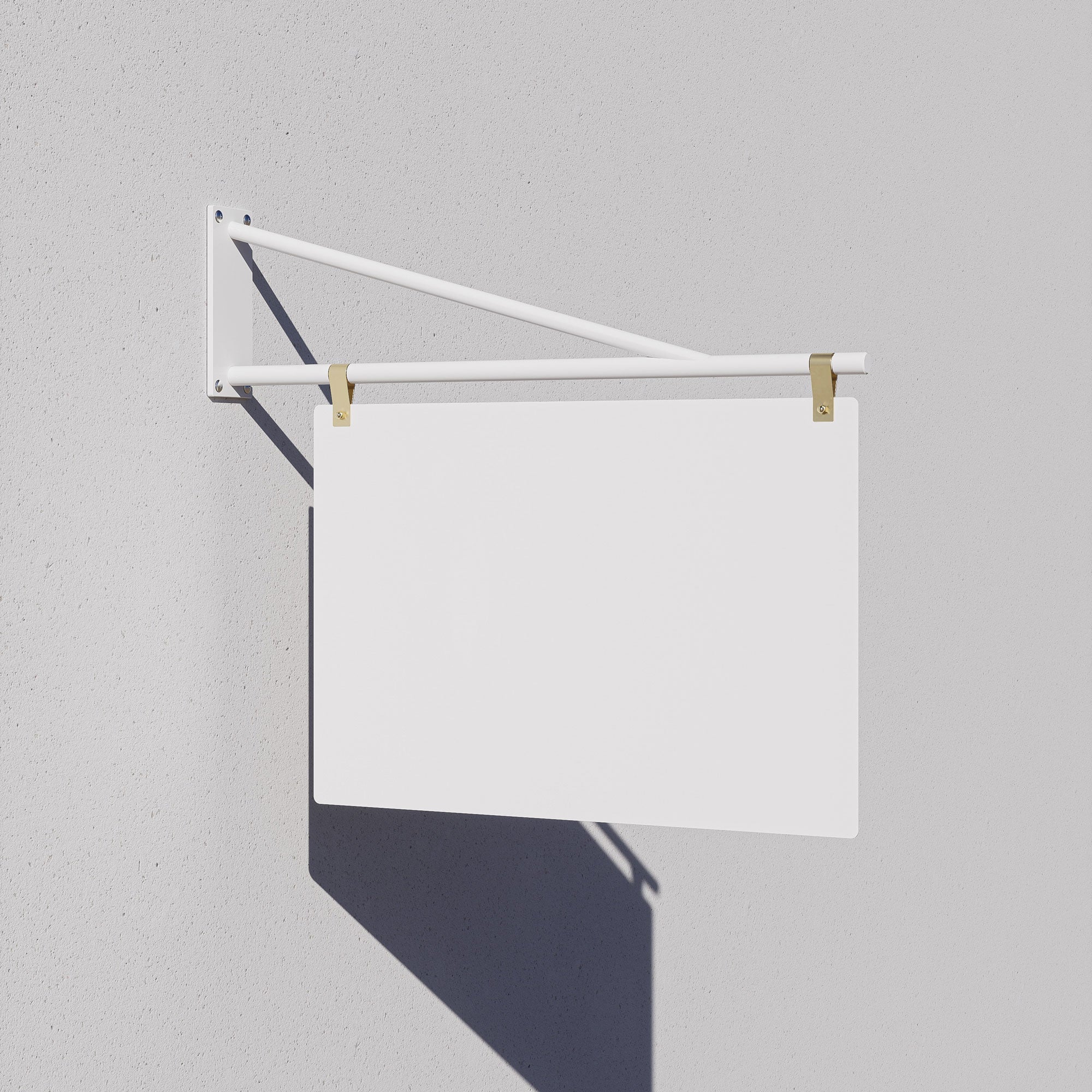 render of a plain white large store wall handing sign