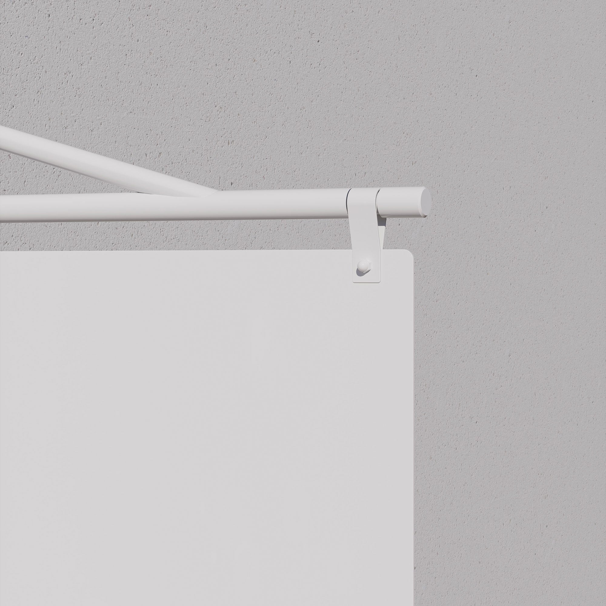 close up of hanging brackets used on store sign